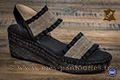 Sandale compensée noire - n°9jun06