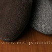 Charentaises semelle caoutchouc type sans-gêne beige et brun - 9vul14