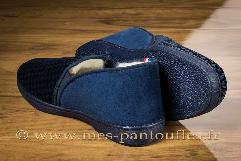 Charentaises Chausson Fermeture Eclair Chaussons Zippés Imprimé